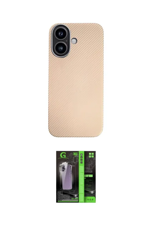 ieg™ iPhone 16 Kılıf Eksen Prime - Şeffaf 360 Full Body Arka Koruyucu