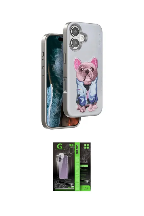 ieg™ iPhone 16 Kılıf İz Minimal Koleksiyonu - Şeffaf 360 Full Body Arka Koruyucu