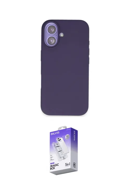 ieg™ iPhone 16 Kılıf Kıvılcım Çizgi Serisi - Siyah Bilvis 5in1 3D Magic Cam Ekran Koruyucu
