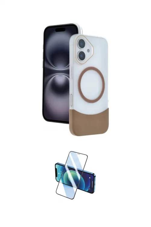 ieg™ iPhone 16 Kılıf Kozmos Form Özel Seri - Siyah 3D Antistatik Seramik Nano Ekran Koruyucu