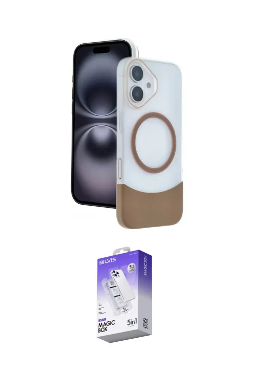 ieg™ iPhone 16 Kılıf Kozmos Form Özel Seri - Siyah Bilvis 5in1 3D Magic Cam Ekran Koruyucu