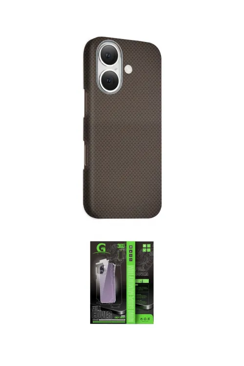 ieg™ iPhone 16 Kılıf Kozmos Klasik Prime - Şeffaf 360 Full Body Arka Koruyucu