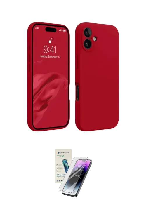 ieg™ iPhone 16 Kılıf Kozmos Yansıma Özel Seri - Şeffaf Pasifik Cam Ekran Koruyucu