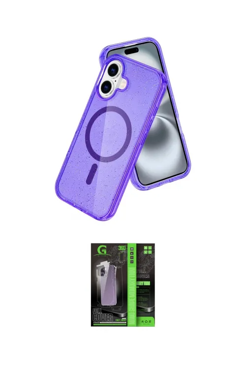ieg™ iPhone 16 Kılıf Nova Asil Prime - Şeffaf 360 Full Body Arka Koruyucu
