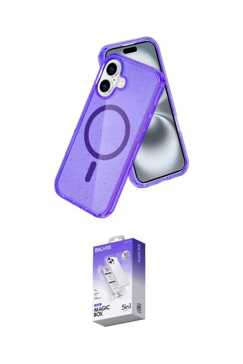 ieg™ iPhone 16 Kılıf Nova Asil Prime - Siyah Bilvis 5in1 3D Magic Cam Ekran Koruyucu
