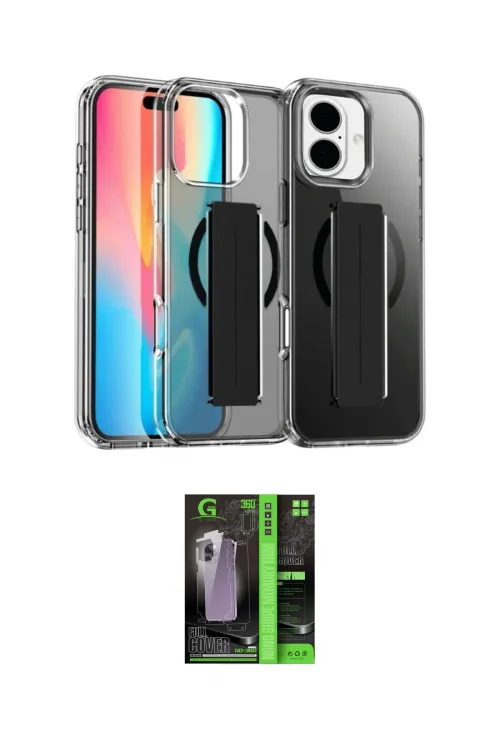 ieg™ iPhone 16 Kılıf Nova Işık Koleksiyonu - Şeffaf 360 Full Body Arka Koruyucu