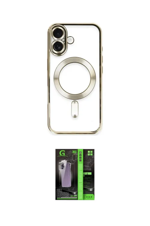 ieg™ iPhone 16 Kılıf Nova Işık Özel Seri - Şeffaf 360 Full Body Arka Koruyucu