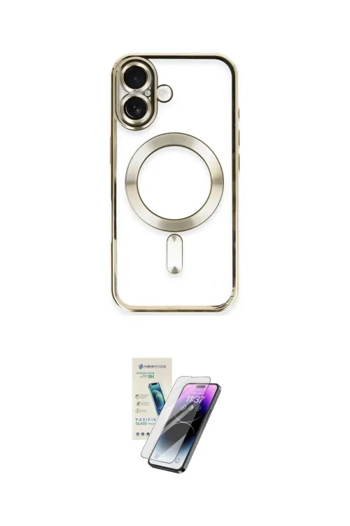 ieg™ iPhone 16 Kılıf Nova Işık Özel Seri - Şeffaf Pasifik Cam Ekran Koruyucu