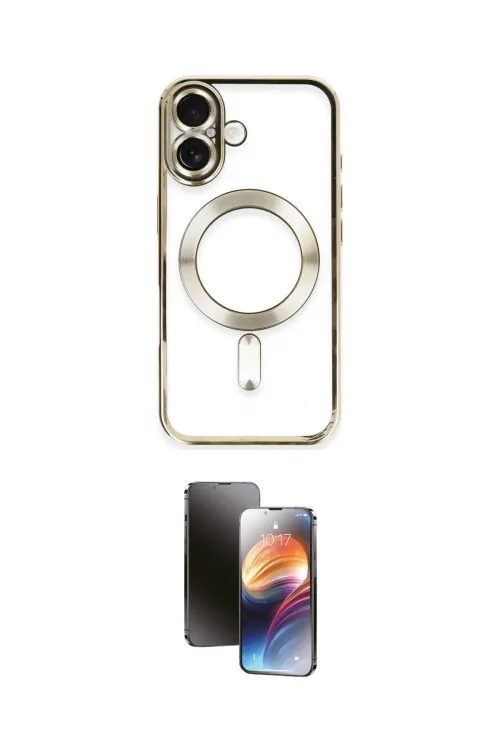 ieg™ iPhone 16 Kılıf Nova Işık Özel Seri - Siyah 3D Antistatik Mat Seramik Nano Ekran Koruyucu