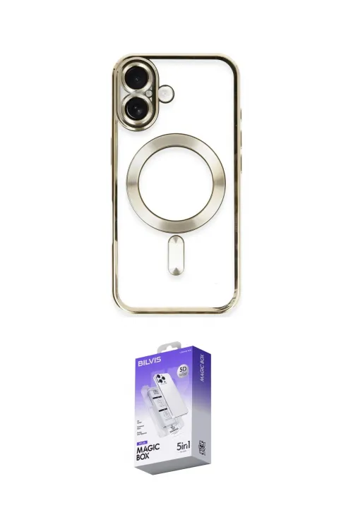 ieg™ iPhone 16 Kılıf Nova Işık Özel Seri - Siyah Bilvis 5in1 3D Magic Cam Ekran Koruyucu