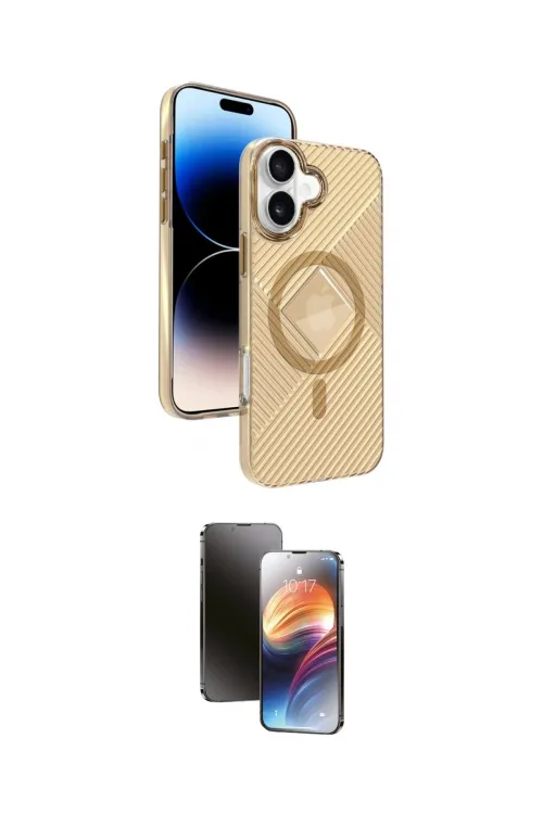 ieg™ iPhone 16 Kılıf Nova Modern Prime - Siyah 3D Antistatik Mat Seramik Nano Ekran Koruyucu