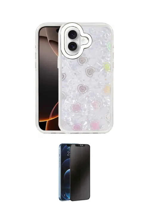 ieg™ iPhone 16 Kılıf Odak Prime - Siyah 3D Antistatik Hayalet Cam Ekran Koruyucu