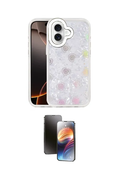 ieg™ iPhone 16 Kılıf Odak Prime - Siyah 3D Antistatik Mat Seramik Nano Ekran Koruyucu