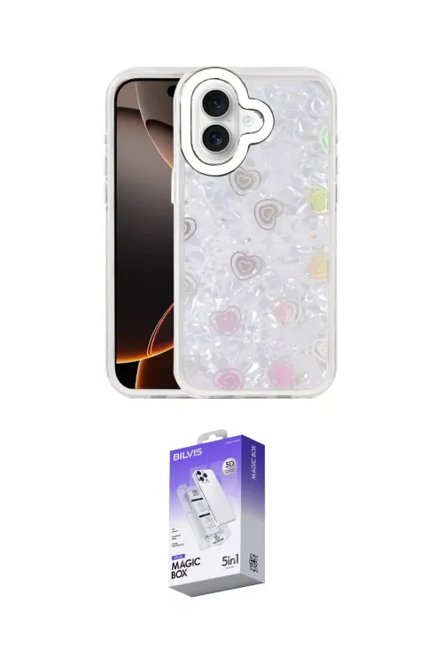ieg™ iPhone 16 Kılıf Odak Prime - Siyah Bilvis 5in1 3D Magic Cam Ekran Koruyucu