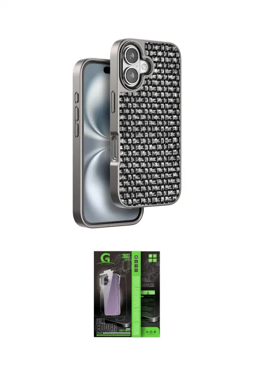ieg™ iPhone 16 Kılıf Siluet Form Serisi - Şeffaf 360 Full Body Arka Koruyucu