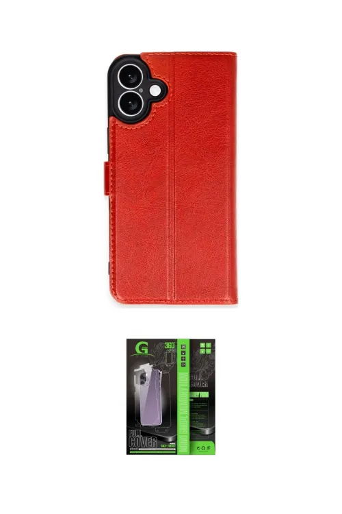 ieg™ iPhone 16 Kılıf Siluet Işık Serisi - Şeffaf 360 Full Body Arka Koruyucu