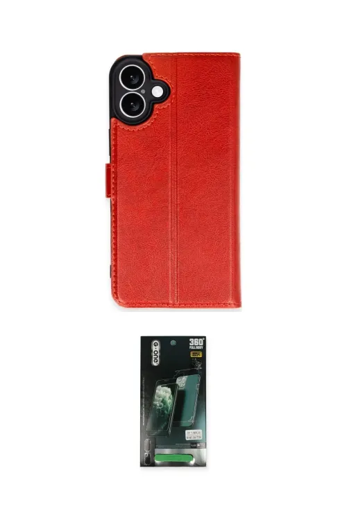 ieg™ iPhone 16 Kılıf Siluet Işık Serisi - Siyah 360 Mat Full Body Arka Koruyucu