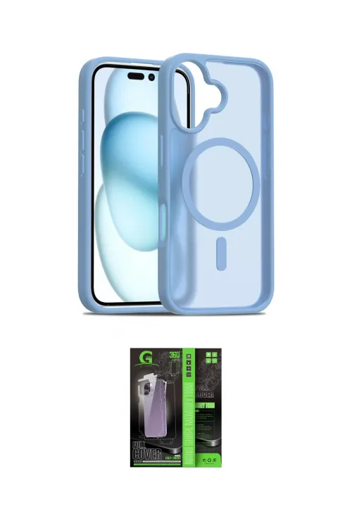 ieg™ iPhone 16 Kılıf Siluet Minimal Prime - Şeffaf 360 Full Body Arka Koruyucu