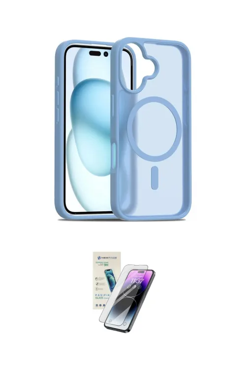 ieg™ iPhone 16 Kılıf Siluet Minimal Prime - Şeffaf Pasifik Cam Ekran Koruyucu