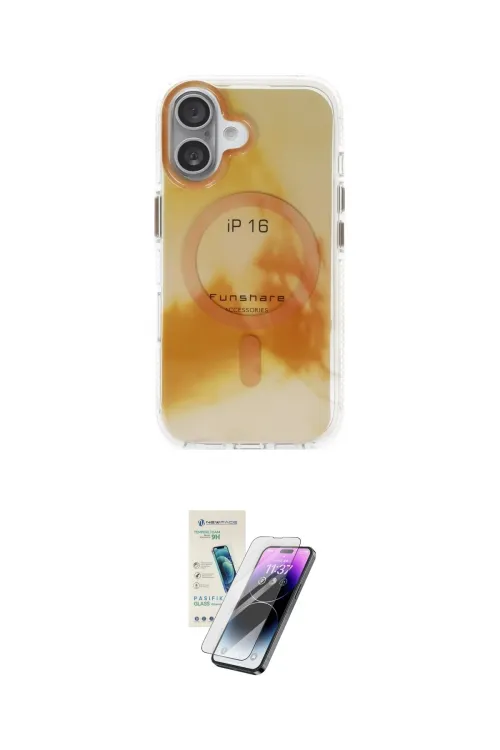 ieg™ iPhone 16 Kılıf Ufuk Doku Prime - Şeffaf Pasifik Cam Ekran Koruyucu