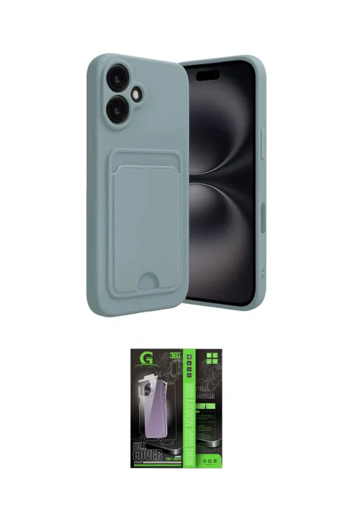 ieg™ iPhone 16 Kılıf Vadi Çizgi Prime - Şeffaf 360 Full Body Arka Koruyucu
