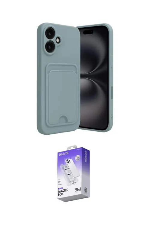 ieg™ iPhone 16 Kılıf Vadi Çizgi Prime - Siyah Bilvis 5in1 3D Magic Cam Ekran Koruyucu
