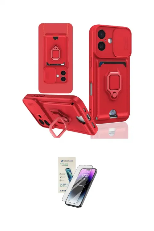 ieg™ iPhone 16 Kılıf Vadi Form Prime - Şeffaf Pasifik Cam Ekran Koruyucu