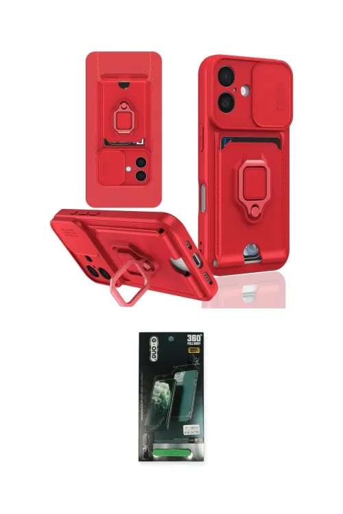 ieg™ iPhone 16 Kılıf Vadi Form Prime - Siyah 360 Mat Full Body Arka Koruyucu