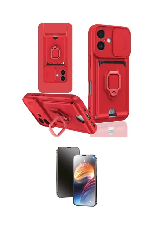 ieg™ iPhone 16 Kılıf Vadi Form Prime - Siyah 3D Antistatik Mat Seramik Nano Ekran Koruyucu