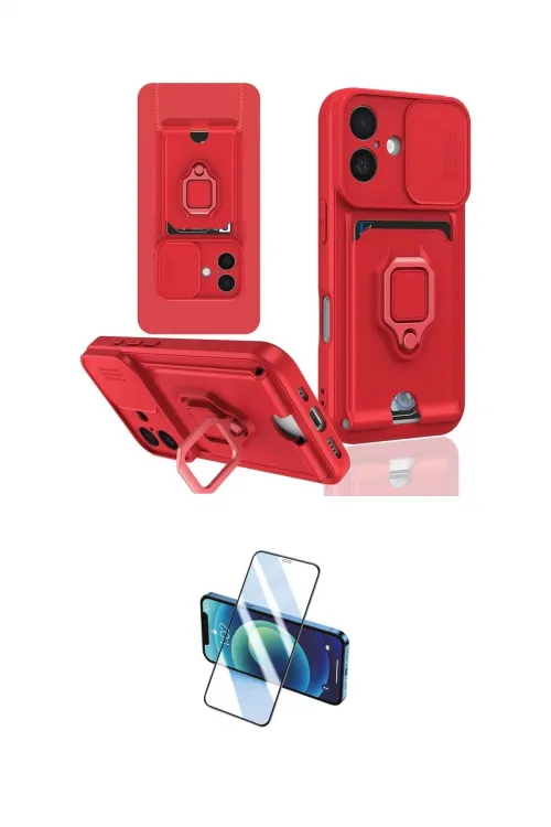 ieg™ iPhone 16 Kılıf Vadi Form Prime - Siyah 3D Antistatik Seramik Nano Ekran Koruyucu
