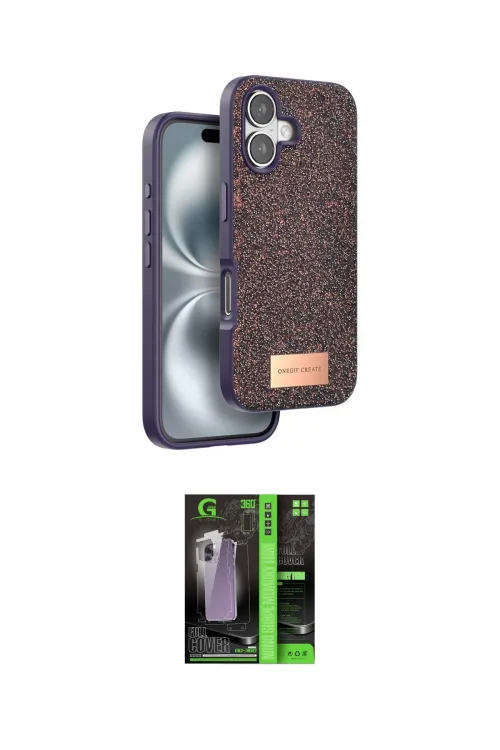 ieg™ iPhone 16 Kılıf Vadi Klasik Serisi - Şeffaf 360 Full Body Arka Koruyucu