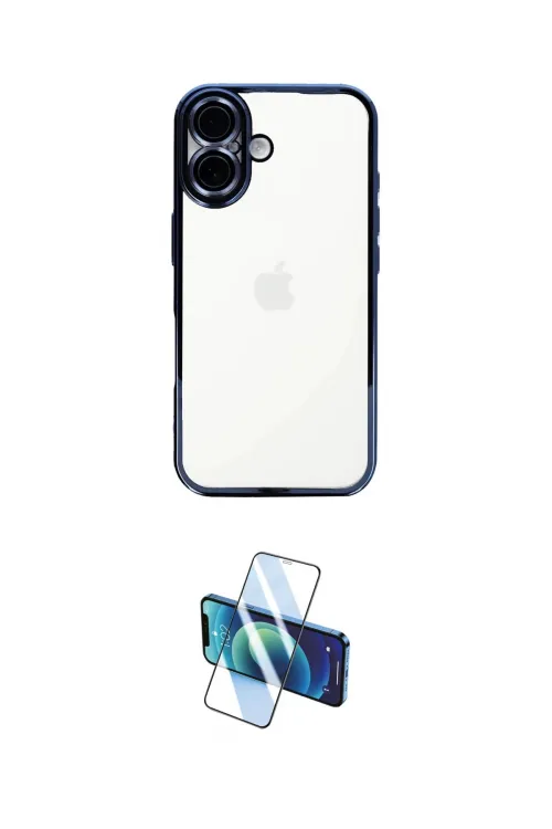 ieg™ iPhone 16 Kılıf Vadi Minimal - Siyah 3D Antistatik Seramik Nano Ekran Koruyucu