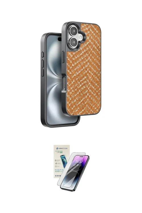 ieg™ iPhone 16 Kılıf Vadi Özel Seri - Şeffaf Pasifik Cam Ekran Koruyucu