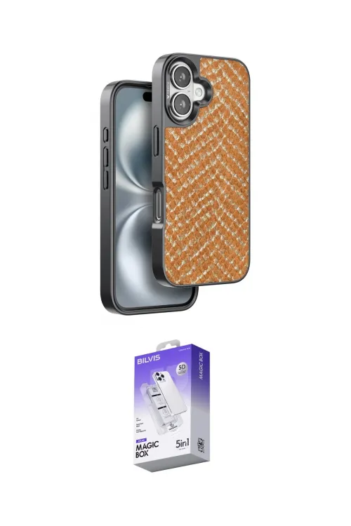 ieg™ iPhone 16 Kılıf Vadi Özel Seri - Siyah Bilvis 5in1 3D Magic Cam Ekran Koruyucu