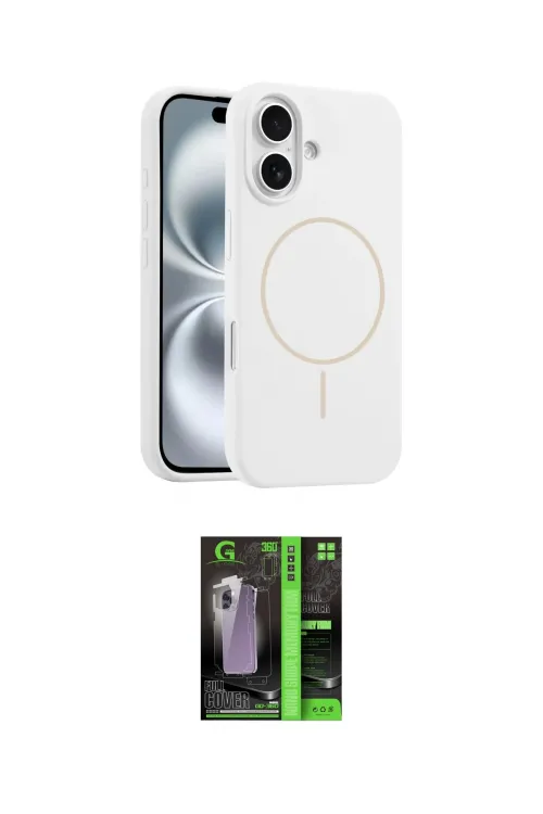 ieg™ iPhone 16 Kılıf Yankı Form Serisi - Şeffaf 360 Full Body Arka Koruyucu