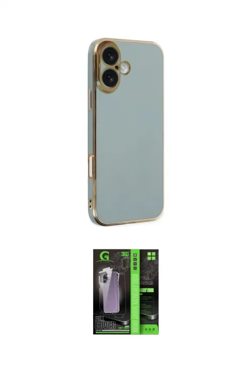 ieg™ iPhone 16 Kılıf Yankı Serisi - Şeffaf 360 Full Body Arka Koruyucu