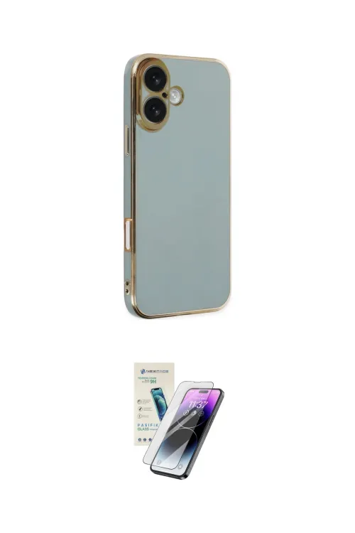 ieg™ iPhone 16 Kılıf Yankı Serisi - Şeffaf Pasifik Cam Ekran Koruyucu