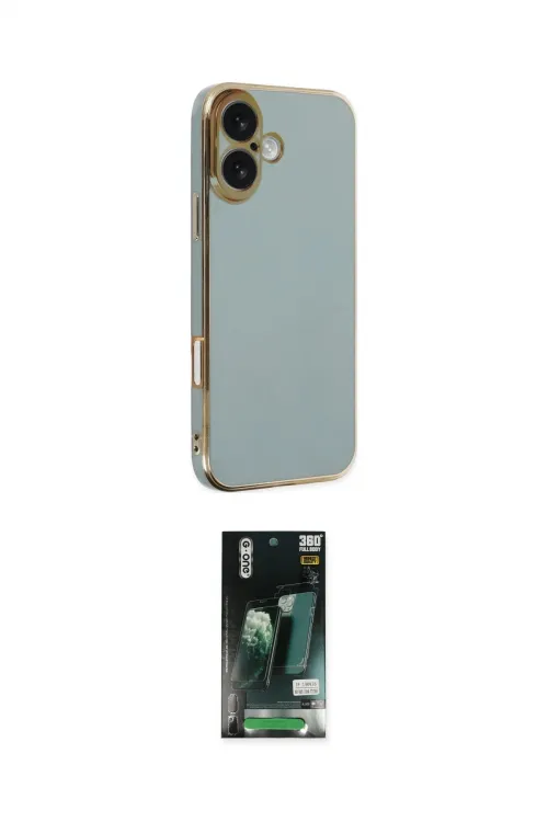 ieg™ iPhone 16 Kılıf Yankı Serisi - Siyah 360 Mat Full Body Arka Koruyucu