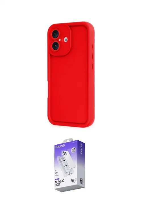 ieg™ iPhone 16 Kılıf Yankı Yansıma Özel Seri - Siyah Bilvis 5in1 3D Magic Cam Ekran Koruyucu