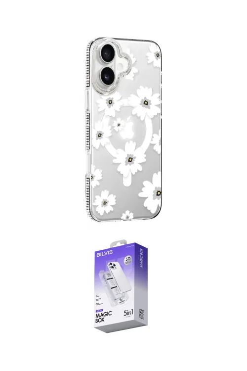 ieg™ iPhone 16 Kılıf Yörünge Işık Prime - Siyah Bilvis 5in1 3D Magic Cam Ekran Koruyucu