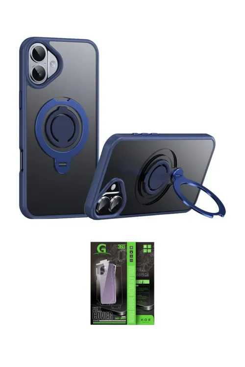 ieg™ iPhone 16 Kılıf Zirve Çizgi Prime - Şeffaf 360 Full Body Arka Koruyucu