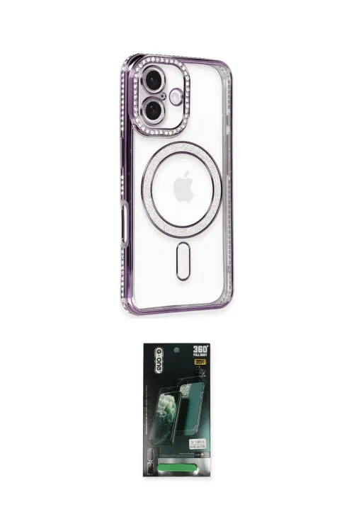 ieg™ iPhone 16 Kılıf Zirve Doku Prime - Siyah 360 Mat Full Body Arka Koruyucu