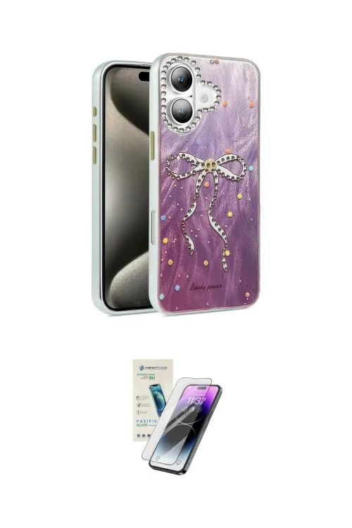 ieg™ iPhone 16 Kılıf Zirve Modern Prime - Şeffaf Pasifik Cam Ekran Koruyucu