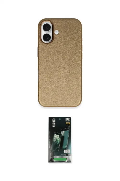 ieg™ iPhone 16 Kılıf Zirve Modern Prime - Siyah 360 Mat Full Body Arka Koruyucu