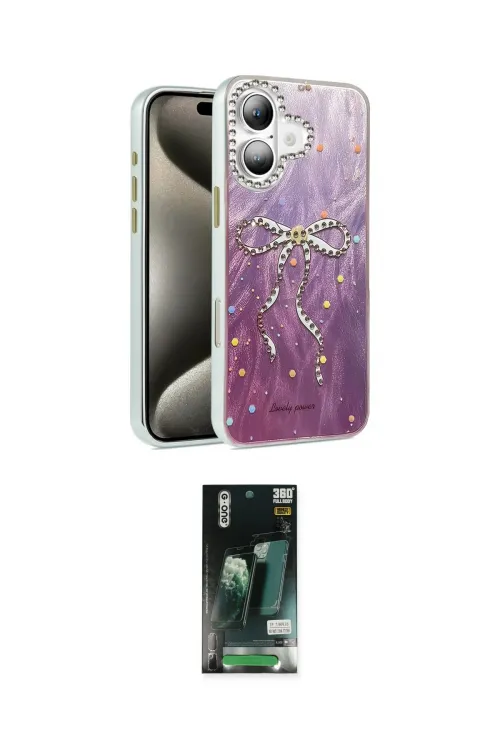 ieg™ iPhone 16 Kılıf Zirve Modern Prime - Siyah 360 Mat Full Body Arka Koruyucu