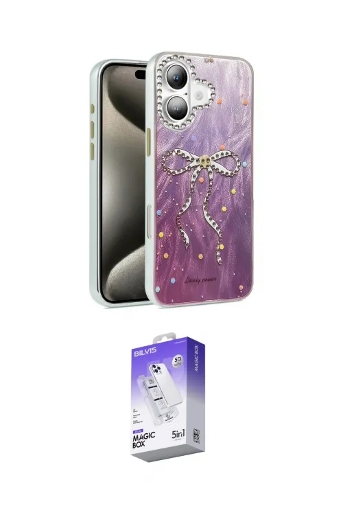 ieg™ iPhone 16 Kılıf Zirve Modern Prime - Siyah Bilvis 5in1 3D Magic Cam Ekran Koruyucu
