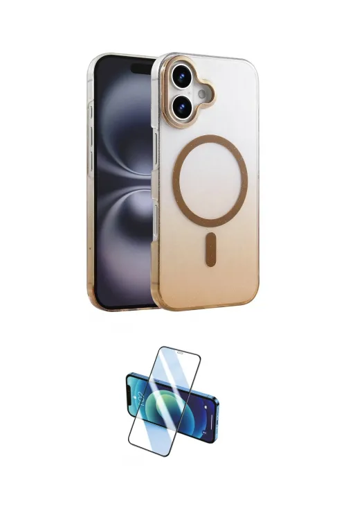 ieg™ iPhone 16 Plus Kılıf Ahenk Doku Özel Seri - Siyah 3D Antistatik Seramik Nano Ekran Koruyucu