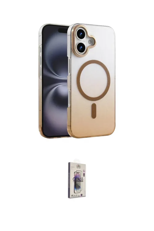ieg™ iPhone 16 Plus Kılıf Ahenk Doku Özel Seri - Siyah Bilvis 3D Cam Ekran Koruyucu
