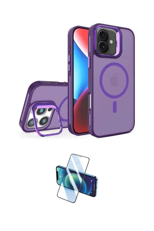 ieg™ iPhone 16 Plus Kılıf Akış Form - Siyah 3D Antistatik Seramik Nano Ekran Koruyucu
