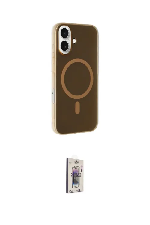 ieg™ iPhone 16 Plus Kılıf Çekirdek Modern Prime - Siyah Bilvis 3D Cam Ekran Koruyucu